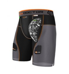 SHOCK DOCTOR kompresní hokejové šortky 375 Ultra PowerStride Hockey Short w/AirCore™ Hard Cup 